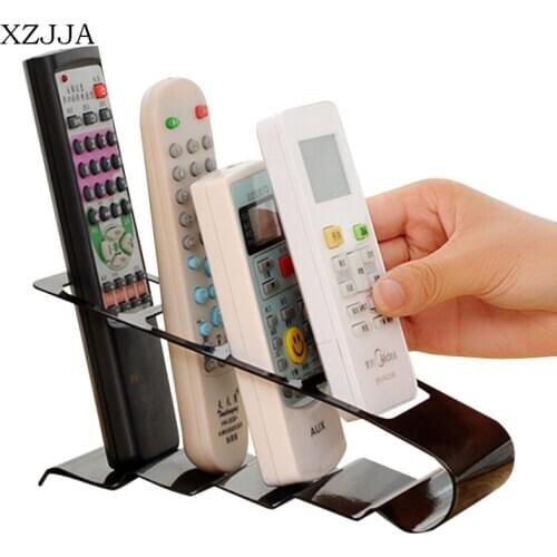 XZJJA Multifunction Metal Remote Storage Rack TV DVD VCR Step Remote Control Mobile Phone Holder Stand Storage Organiser Tools