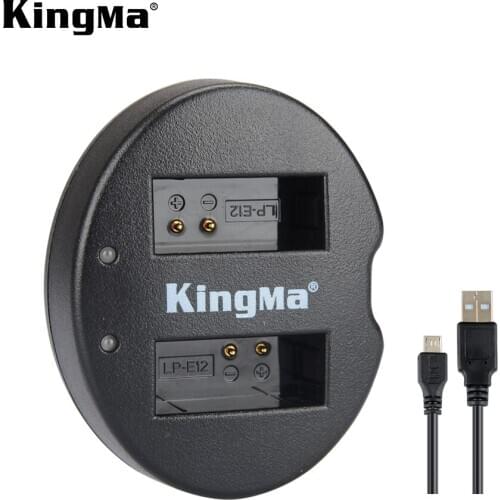 KingMa LP-E12 Battery Charger Dual USB Charger For Canon EOS Kiss X7, PowerShot SX70 HS, M M200 M2 M50 M10 M100, 100D