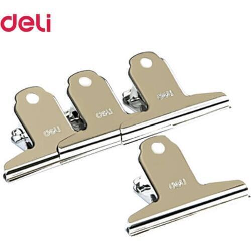 30mm Small Design Paper Clips Deli Metal Offices Binder Clips 4pcs A Set Letter Clips Steel Binder Free Shipping Paper Clip