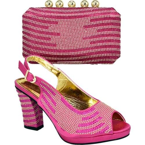 African Women Shoes Bags Set Metal Decoration Summer African Ladies Shoes and Bags Set for Party Luxury Shoes Women Designers