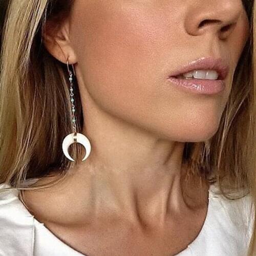 Simple Vintage Round Copper Sequins Dangle Earrings for Women Long Chain Geometric Drop Earrings Fashion Ear Jewelry Gift YN998