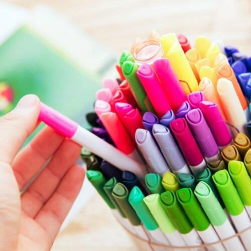 100 Colors Water Color Pens 3Layers Cake Design Rotatable Water Washable Painting Drawing DIY Kids Art Class Supplies Deli 70661