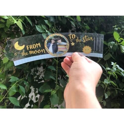 100pcs adjustable plastic custom cup sleeves picture logo print clear water bottle sleeve party favors birthday party decor