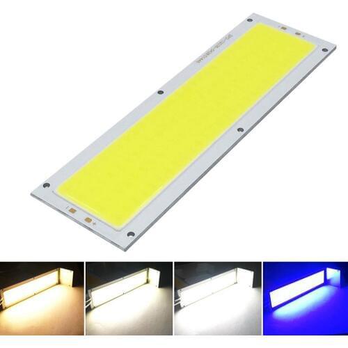 1000LM LED COB Light Strip Panel Lamp DC 12V 20W 120mm x 36mm Cool Warm White Blue Floodlight Source Bulbs For DIY Work Light