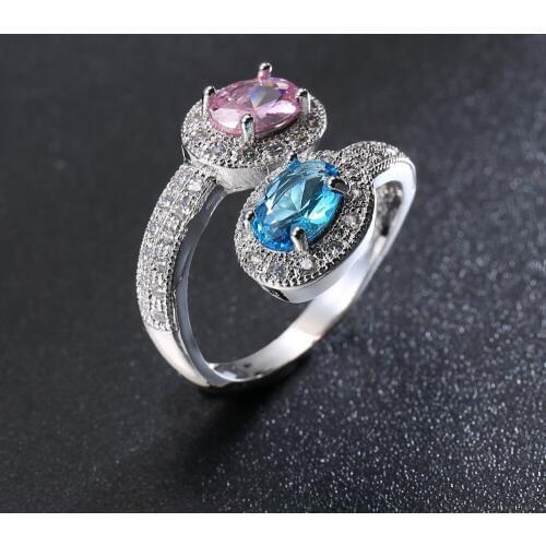2021 Summer Creative Fashion Zircon Ring Lady Crystal from Swarovskis European Fashion Jewelry