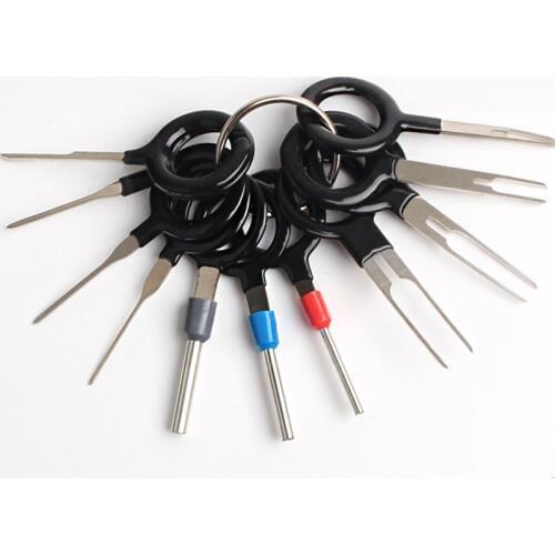 3/14/18PCs Pin Extractor Car Automotive Plug Terminal Remove Tool Key Pin Car Electrical Wire Crimp Connector Extractor Kit