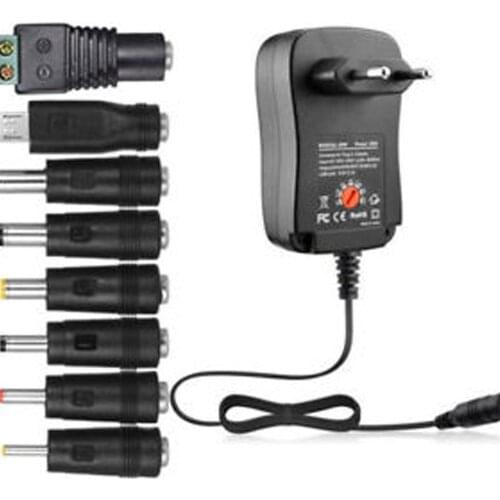 30W Power Supply Universal Adapter AC/DC 3V/4.5V/6V/7.5V/9V/12V 1.5A Adjustable