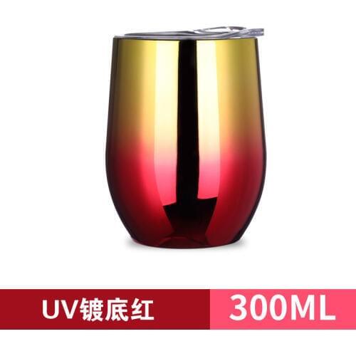 50pcs 12oz Thermos UV Egg Cups with Lids Travel Car Mugs Insaluted Vacuum 304 Stainless Steel Tumbler Water Bottle Wine Glasses