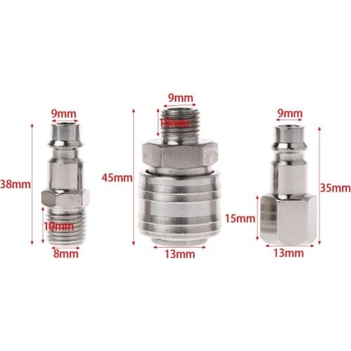 6 Pcs EURO Air Line Hose Compressor Fitting Connector Quick Release Set 1/4\" BSP R9UC