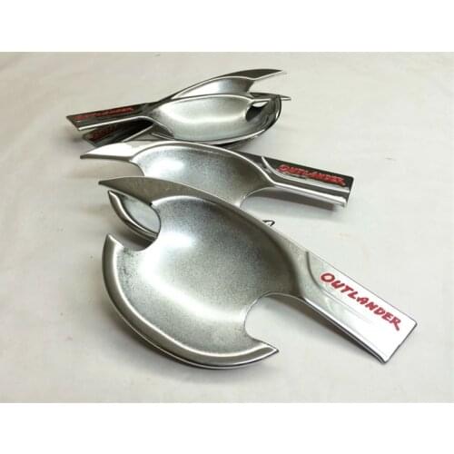 Abaiwai Car Styling Accessories ABS Chrome Outside Door Handle Bowl Cover Trim For Mitsubishi Outlander 2015 2016 2017 4pcs/set