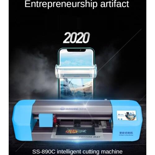 SS-890C Auto Film cutting machine mobile phone tablet front glass back cover protect film cut tool protective tape