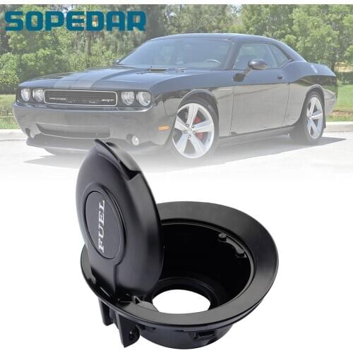 Car Fuel Gas Door Vapor Edition Matte Black Fuel Filler Door Cover for Dodge Challenger 2008-2019 Vapor Edition 68250120AA