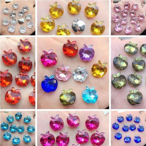 Shiny 30pcs 14mm Acryl Rhinestone Flatback Cabochon Art Supply DIY Scrapbooking Wedding craft -HA76