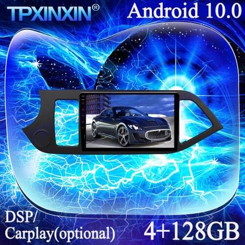 Carplay Android 10.0 PX6 4G+128G For Kia Picanto Morning 2011-2016 Multimedia Player Tape Recorder GPS Navi Auto Radio Head Unit