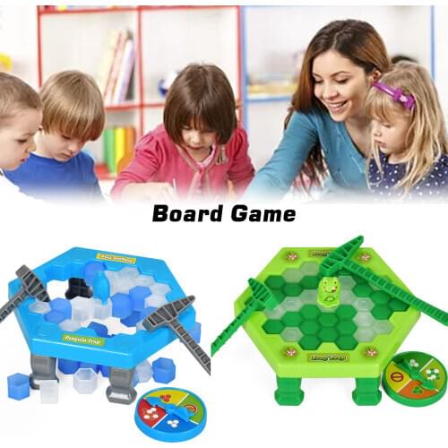 Childrens Mini Penguin Trap Board Game Rescue Penguin Hammer Block Toy Set Classic Party Game
