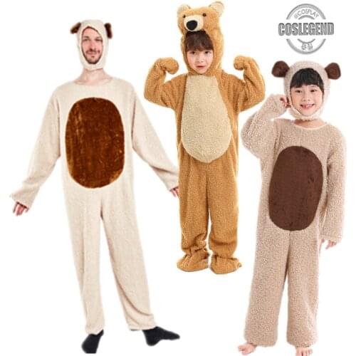Childs Honey Bear and Adult / Kids Oatmeal Bear Costume Child and Adult Animal Bear Costume Halloween Fun Costume