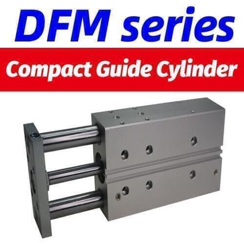 DFM-20-40-P-A-KF Compact guide cylinder DFM-25-20-P-A-KF air pneumatic cylinder with guide rod DFM- bore 20 25mm stroke 20-100mm