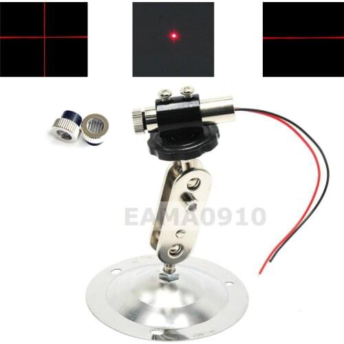 650nm 30mW 3in1 Dot/Line/Cross Focusable Laser Module w/12mm Heatsink Holder360