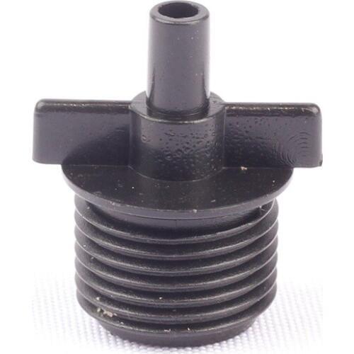 20pcs 1/2 Inch Threaded to 6mm Nozzle Connector for Garden Irrigation Raised Bed Veg Plot Flower Pots Horticultural Drip System