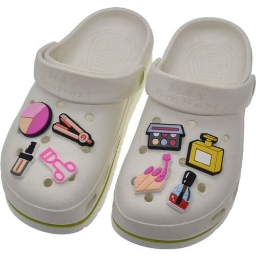 Girl Cosmetic Shoe Decoration Charms PVC Croc Charms Decoration for Bracelets Wristbands Adult Kids jibz Shoes Accesories