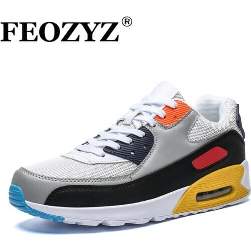 FEOZYZ Air Cushion Unisex Running Shoes Plus Size 35-47 Trainers Sneakers for Men Women Corta Vento