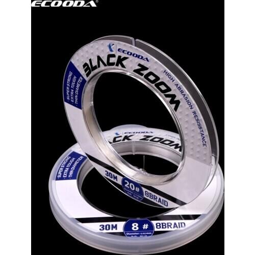 ECOODA BLACK ZOOM Fluoro Carbon Fishing Line 30m Fast Sinking Leader Line Sink Tip Floating Line Carp Wire Leader Line