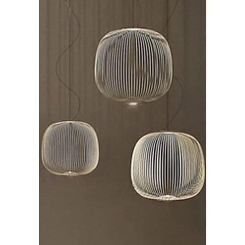 Nordic Italy Design Metal Pendant Light Luxury Birdcage Big Size Hanging Lamp COB LED Bar Dining Room Cloth Store Villa Lamps