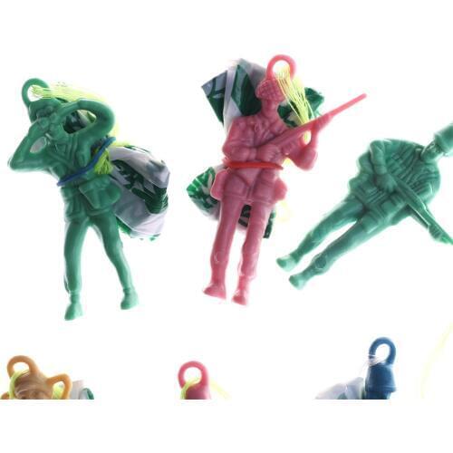 6Pcs Men Mini Hand Throwing Parachute Toy with Figure Soldier Kids Toy Childrens Outdoor Games Educational Parachute