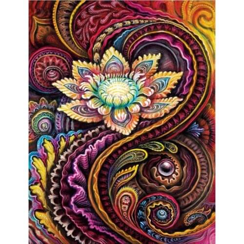 Diamond Embroidery Icon Full Kit DIY Diamond Painting Lotus 3D Square Crystal Diamond Mosaic picture Pastes Hobbies crafts BY529