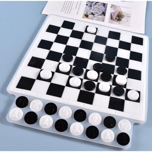 Board Game International Chess Casting Silicone Mould DIY Crafts Making Tool Crystal Epoxy Resin Mold