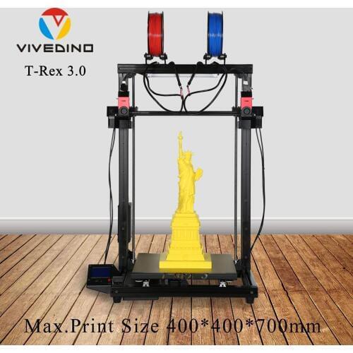 Independent Dual Extruder 3D Printer With Filament Run Out Sensor TMC 2209 Stepper Driver 400*400*700mm Biggest Size
