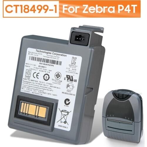 Original Replacement Battery CT18499-1 For Zebra P4T Authentic Rechargable Battery 3800mAh