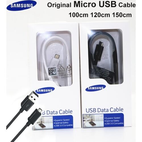 Original Samsung Fast Charger micro usb Cable 1/1.2/1.5M 2A Data Line For SAMSUNG Galaxy S6 S7 Edge Note 4 5 J4 J6 J5 A3 A5 A7