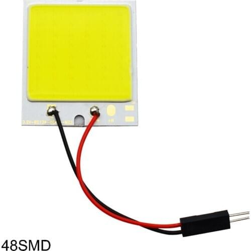 T10 12V COB 24/36/48 SMD Car LED Panel Interior Reading Light Dome Festoon Lamp Car accessories