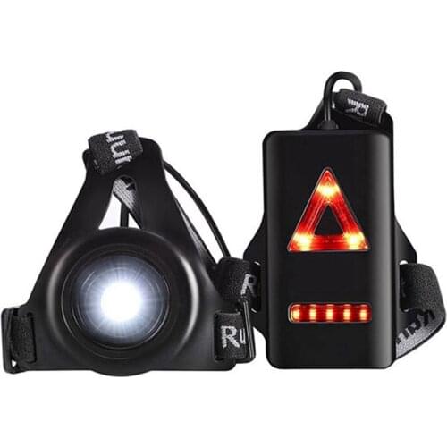 Waterproof Outdoor Sport Running Lights LED Night Cycling Warning Bike Light USB Chest Lamp Walking