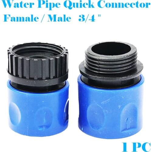 Water Pipe Adapters 3/4" Female/Male Expanding Quick Connector with Thread Tank Joint Garden Irrigation Fittings