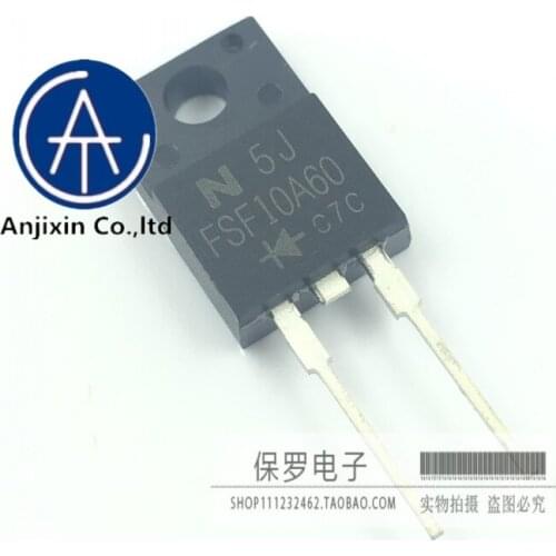 10pcs 100% orginal and new rectifier diode FSF10A60 10A60 TO-220F2 feet in stock