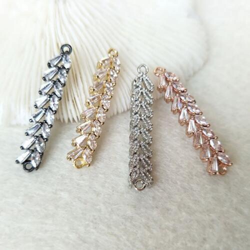10 Pieces CZ zircon Micro Pave Connector,Double Bails Beads Charm,DIY Bracelet Jewelry Finding CT285