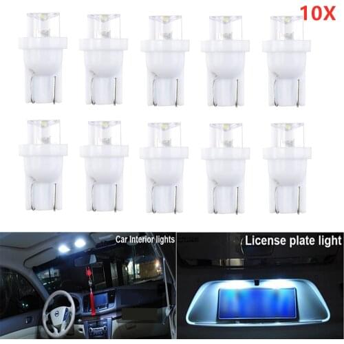 10PCS T10 W5W LED Bulbs 194 168 SMD License Plate Lamp Reading Dome Bulbs Lamp DC 12V Car Wedge Clearance Indicator Lights
