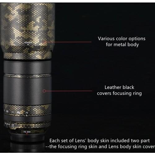 3M Vinyl Premium Decal Skin for FUJIFILM Fujinon XF70-300mm F4-5.6 R LM OIS WR Lens Protector Anti-scratch Cover Film Sticker