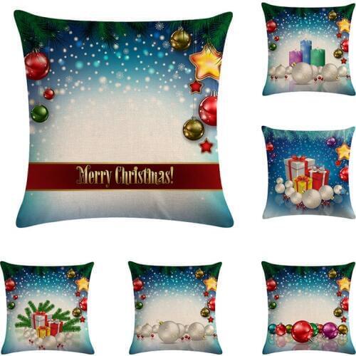 45*45cm Printed Living Room christmas decorations For Home Print Pillow Case Polyester Sofa Car Cushion Cover Home Decor ZY866