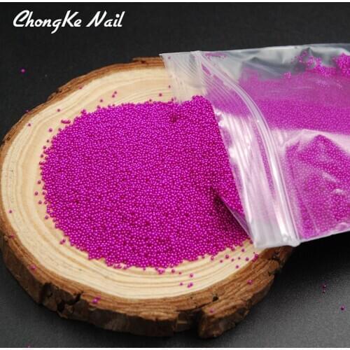 50g/pack Dark Rose Color Mini Circle Caviar Nail Art Beads 3D Decoration Nail Art Rhinestones Supplies