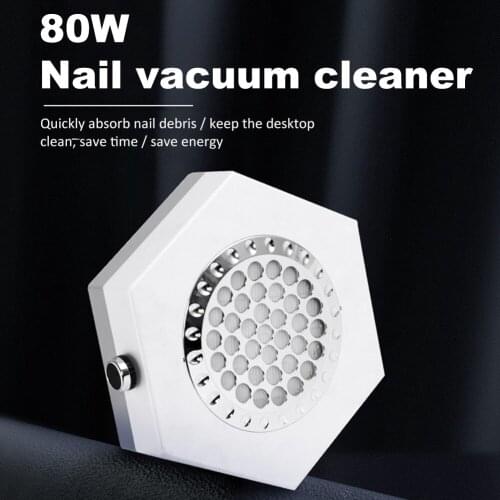 80W Japanese Nail Dust Suction Collector with Filter Adjustable Vacuum Cleaner Manicure Nail Art Equipment Nail Salon Tools