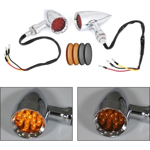 Areyourshop For Polaris For Honda M10 Universal Motorcycle Turn Signal Light Indicators Blinker Bullet Lamp Motorbike Parts New