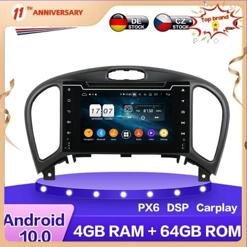 Android 10 Car Multimedia DVD Player For Nissan Juke 2004-2018 RAM 4G+64GB Auto GPS Navigation Stereo radio Headunit DSP Carplay