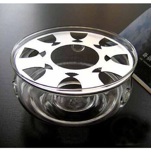 Free shipping roud heat resisting glass keep warming tea set, tea accessory warmer base