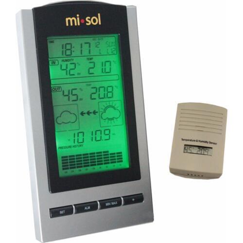 MISOL weather forecast indoor and outdoor temperature and humidity pressure measurement home wireless weather station