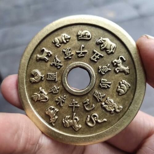 Twelve zodiac back eight trigrams, spend money to ward off evil spirits