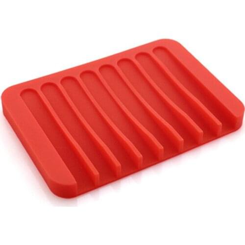 Reusable Eco-friendly Silicone Bathroom Soap Dish Plate Holder Tray Storage Case A1