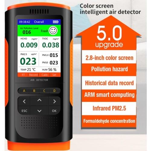 Air Quality Monitor Formaldehyde Detector Portable Display Formaldehyde Detector Ndoor Air Pollution Meter Micro Dust TesterNice
